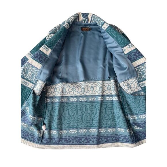 Vintage Eddie Bauer Wool Blend Aztec Southwest Barn Coat Size M - Picture 4 of 11
